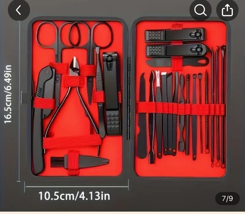 Black nail clippers - black,